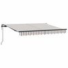 vidaXL Auvent r&eacute;tractable Gris clair et blanc 3,5 x 2 m tissu