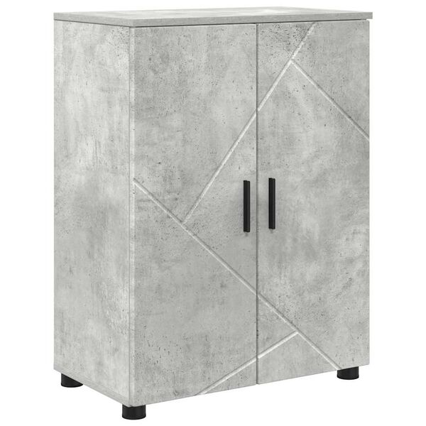 vidaXL Cabinet de salle de bain avec porte Gris b&eacute;ton 60 x 35 x 80 cm