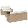 vidaXL Ensemble de canap&eacute; de jardin Beige polyrotin