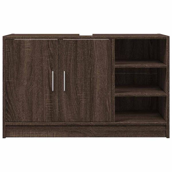 vidaXL Armoire d'&eacute;vier ch&ecirc;ne marron 90x29x55 cm bois d'ing&eacute;nierie