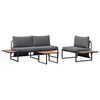 vidaXL Ensemble de salle &agrave; manger pour jardin 3 pc Anthracite Acier