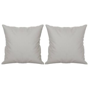 vidaXL Coussins d&eacute;coratifs lot de 2 Gris clair Tissu microfibre