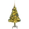 vidaXL Sapin de No&euml;l artificiel 150 LED&boules&neige floqu&eacute;e 120 cm
