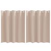 vidaXL Rideaux occultants avec anneaux 2 pcs Taupe 140 x 140 cm
