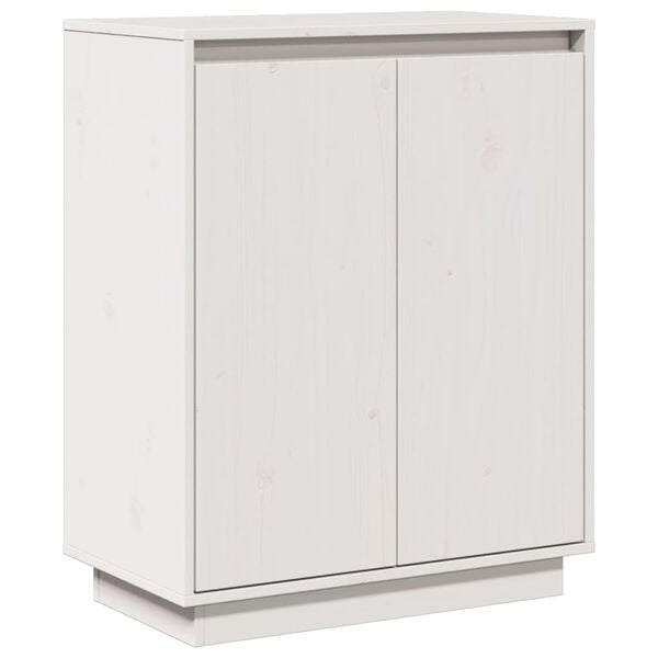 vidaXL Buffet Blanc 60x34x75 cm Bois massif de pin