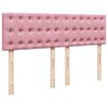 vidaXL Cadre de lit ottoman avec matelas rose 140x190 cm velours