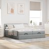 VidaXL Cadre de lit ottoman et matelas gris clair 180x200cm tissu