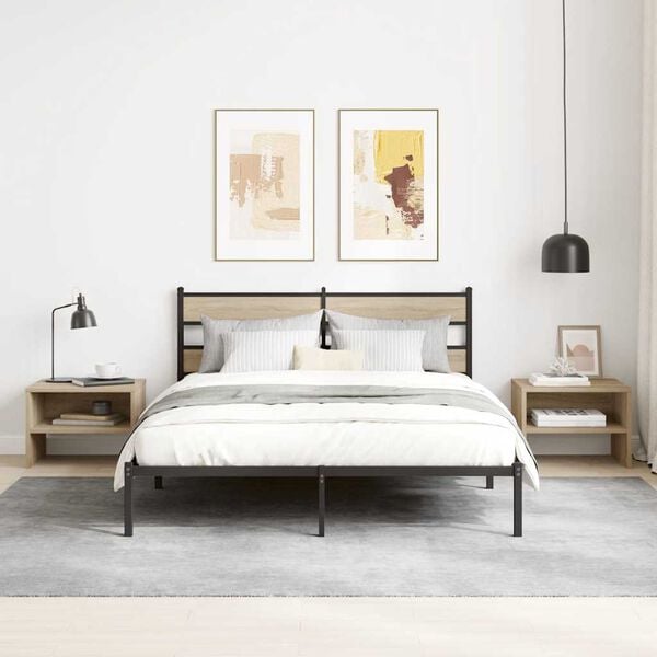 vidaXL Table de chevet ch&ecirc;ne sonoma 40x30x30 cm Bois d'ing&eacute;nierie