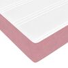 vidaXL Lit &agrave; ressorts avec matelas Rose 90 x 190 cm tissu