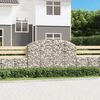 vidaXL Panier de gabions arqu&eacute; 200x50x120/140 cm Fer galvanis&eacute;