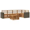vidaXL Ensemble de canap&eacute;s d'ext&eacute;rieur 6 pc Naturel Polyester