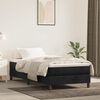 vidaXL Matelas de lit &agrave; ressorts ensach&eacute;s fermet&eacute; moyenne Noir 100x200x20 cm Velours