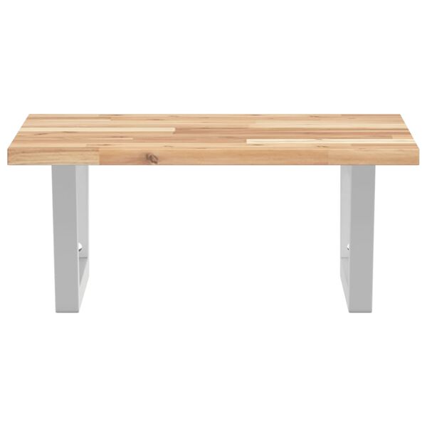 vidaXL &Eacute;tag&egrave;re de vasque murale acier et bois massif d'acacia