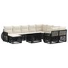 vidaXL Ensemble de canap&eacute; de jardin 11 pc Noir et blanc cr&egrave;me