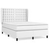 vidaXL Sommier &agrave; lattes de lit avec matelas Blanc 140x200cm Similicuir