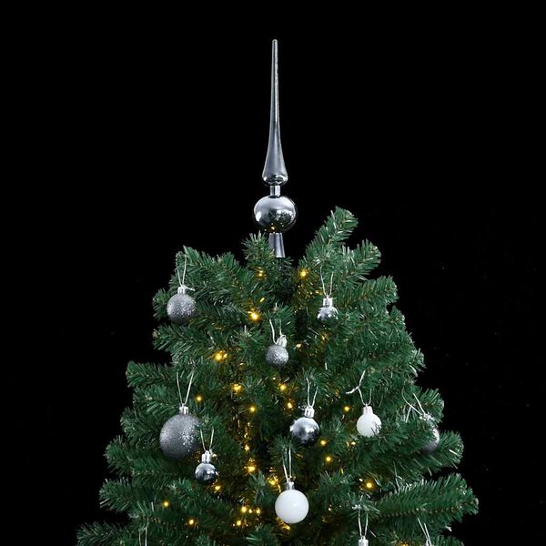 vidaXL Sapin de No&euml;l artificiel articul&eacute; 300 LED et boules 210 cm
