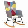 vidaXL Chaise &agrave; bascule Patchwork Tissu