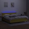 vidaXL Sommier &agrave; lattes de lit avec matelas LED Vert 180x200 cm Tissu
