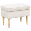 vidaXL Pouf Cr&egrave;me 55 x 35 x 41 cm Boucl&eacute;