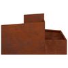 vidaXL Cache-pot de jardin Marron 80 x 80 x 50 cm Acier patin&eacute;