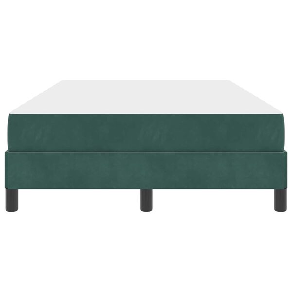 vidaXL Lit &agrave; ressorts avec matelas Vert fonc&eacute; 120 x 190 cm tissu