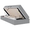 vidaXL Lit avec rangement et matelas Gris clair 100 x 200 cm Polyester