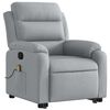 vidaXL Fauteuil de massage inclinable Gris clair Tissu