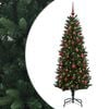 vidaXL Arbre de No&euml;l Artificiel avec Boule 120 cm 150 LED Blanc chaud