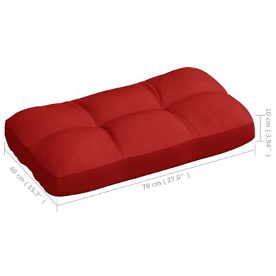 vidaXL Coussins de canapé palette 7 pcs Rouge