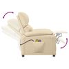 vidaXL Fauteuil de massage Cr&egrave;me Tissu