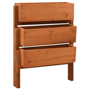 vidaXL Jardini&egrave;re pliable de jardin Orange 60x14x75 cm Bois de sapin