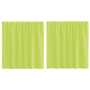 vidaXL Rideaux en voile &agrave; &oelig;illets 2 pcs vert pomme
