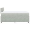 vidaXL Sommier &agrave; lattes de lit et matelas Gris clair 120x200cm Velours