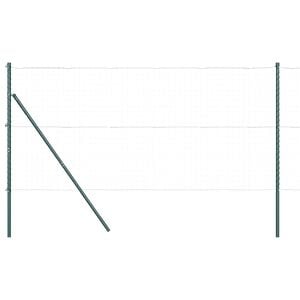 vidaXL Poteau de cl&ocirc;ture ench&acirc;ss&eacute; 13 pc Vert Acier enduit de poudre