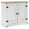 vidaXL Support d'aquarium CORONA Blanc et marron 81,5 x 37 x 73 cm