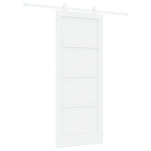 vidaXL Porte coulissante Blanc 83 x 202 cm Bois de pin massif