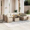 vidaXL Salon de jardin avec coussins 10 pcs beige r&eacute;sine tress&eacute;e