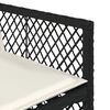 vidaXL Ensemble &agrave; manger de jardin 11 pcs coussins noir r&eacute;sine tress&eacute;e