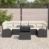 vidaXL Ensemble de canap&eacute; de jardin 8 pcs Noir Poly Rattan
