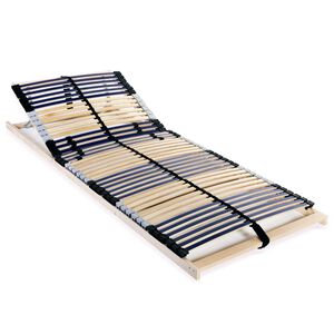 vidaXL Sommier &agrave; lattes sans matelas avec 42 lattes 7 zones 80x200 cm
