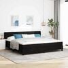 vidaXL Lit boxspring avec matelas avec matelas Noir 200 x 200 cm