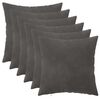 vidaXL Housse de coussin 6 pcs HEERLEN Gris fonc&eacute; 40 x 40 cm Velours