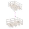 vidaXL Lit bibliothèque sans matelas blanc 120x200 cm bois pin massif