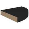 vidaXL Étagères d'angle flottantes 2 pcs noir 25x25x3,8 cm MDF