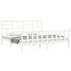 vidaXL Cadre de lit sans matelas blanc 200x200 cm bois massif de pin