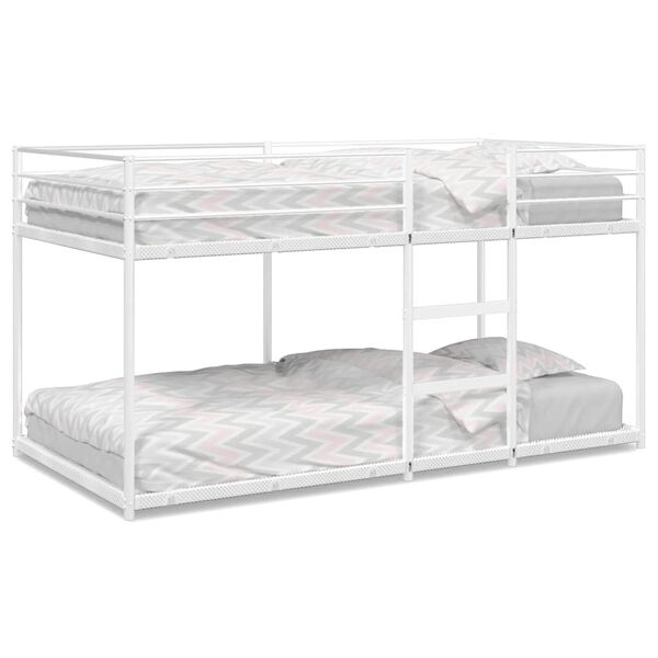 VidaXL Lit superpos&eacute; sans matelas blanc 90x200 cm acier