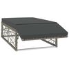 vidaXL Salon de jardin 2 pcs avec coussins Résine tressée Gris