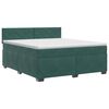 vidaXL Lit boxspring avec matelas Vert fonc&eacute; 140 x 200 cm Velours