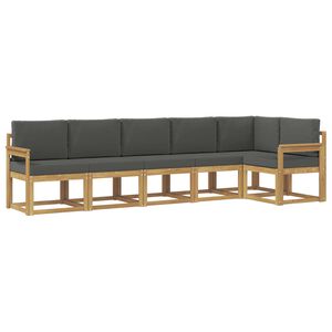 vidaXL Ensemble de canap&eacute;s d'ext&eacute;rieur 6 pc Blanc et anthracite