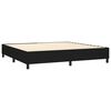 vidaXL Sommier &agrave; lattes de lit matelas et LED Noir 200x200 cm Tissu